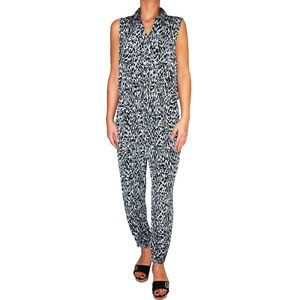 Alfani  Printed Drawstring  Sleeveless Jumpsuit, M